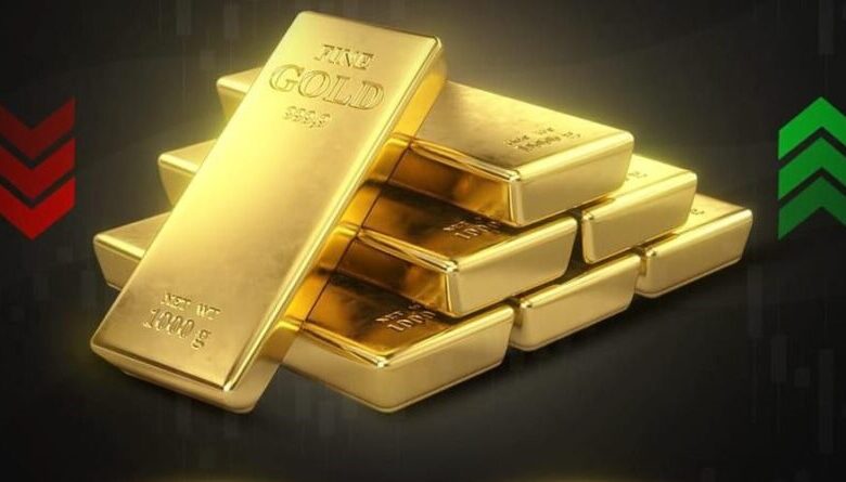ارتفاع اسعار الذهب وسط انخفاض الدولار الامريكي
